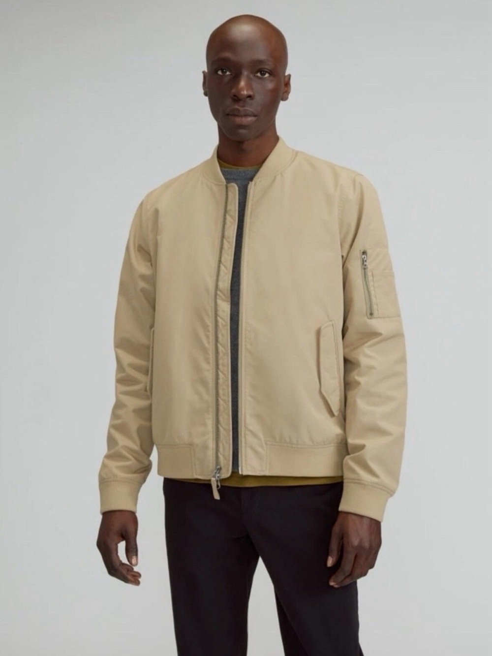 NWT Everlane Uniform The Bomber Trench Coat Khaki Mens Jacket